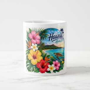Hawaii Flowers Large Coffee Mug
