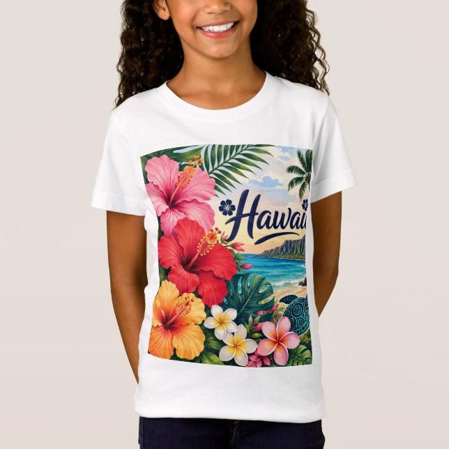 Hawaii Flowers T-Shirt (Front)