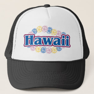 Hawaii flowers trucker hat
