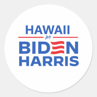 Hawaii for Biden Harris Classic Round Sticker