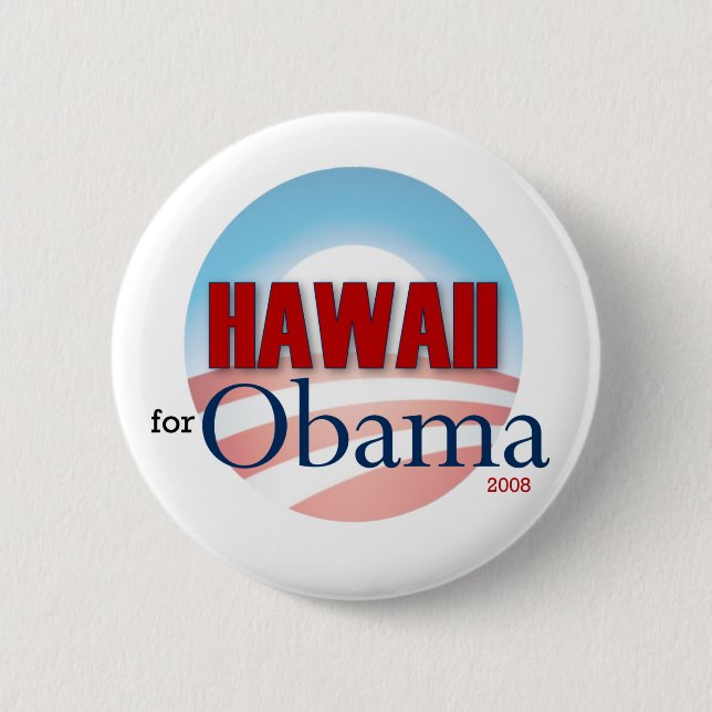 Hawaii for Obama 6 Cm Round Badge (Front)
