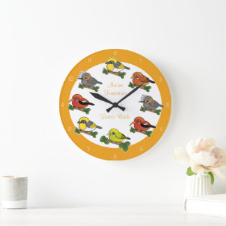 Hawaii Forest Birds Large Clock