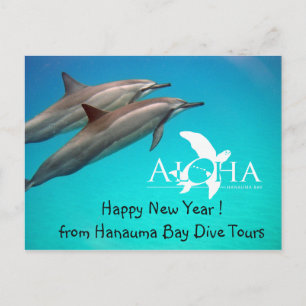 Hawaii Happy New Year Holiday Postcard