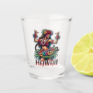 Hawaii Hawaiian Hula Dancer Shot Glass