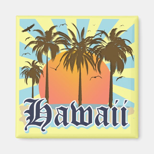 Hawaii Hawaiian Islands Sourvenir Magnet (Front)