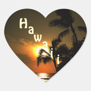 Hawaii Heart Heart Sticker