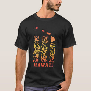 Hawaii Hi Hawaiian Islands Map Surf Surfer Hilo Ma T-Shirt
