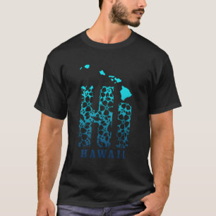 Hawaii Hi Hawaiian Islands Map Surf Surfer Hilo Ma T-Shirt