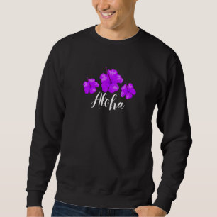 Hawaii Hibiscus Flower Hawaiian Surfer Style Vinta Sweatshirt