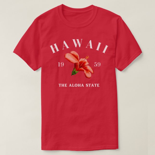 Hawaii Hibiscus on Dark T-Shirt (Design Front)