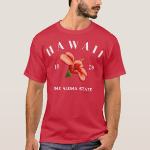 Hawaii Hibiscus on Dark T-Shirt