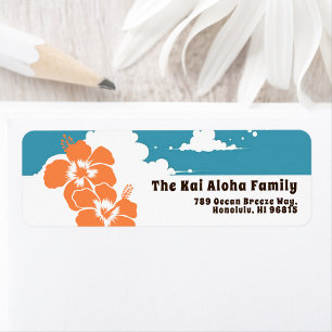 Hawaii Hibiscus & Summer Clouds Customizable
