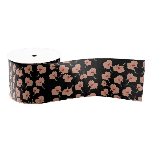 Hawaii Hibsicsus Flowers Grosgrain Ribbon (Spool)