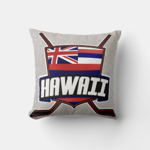 Hawaii Hockey Logo Name & Number Pillow