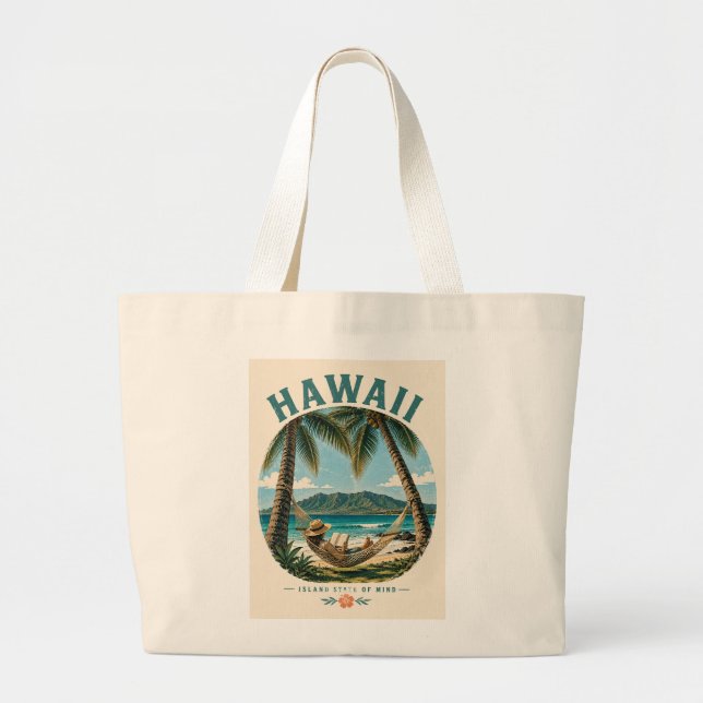 Hawaii Holiday Large Tote Bag (Front)