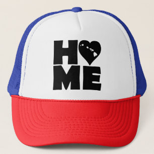Hawaii Home Heart State Ball Cap Trucker Hat