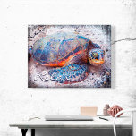 Hawaii Honi Sea Turtle Close-up Photo Relax Script Canvas Print<br><div class="desc">“Relax.” Sea turtles certainly know how to relax in the sun. Drift back to the warm breezes of the Hawaiian Islands whenever you gaze at this stunning close-up sea turtle photo canvas art. Makes a great gift for someone special! You can easily personalise this wall art plus I also offer...</div>