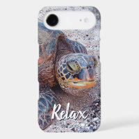 Hawaii Honu Sea Turtle Photo Relax Script Quote