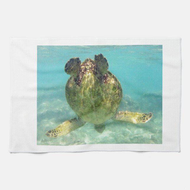 Hawaii Honu Turtle Tea Towel (Horizontal)