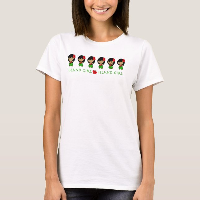 Hawaii Hula dancer T-Shirt dress (Front)