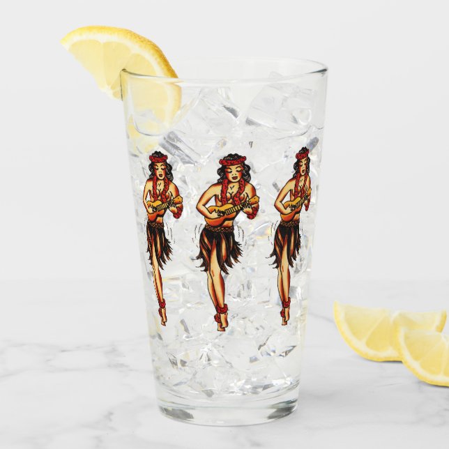 Hawaii Hula  - Pint Glass (Front Ice)