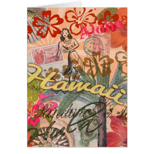 Hawaii Hula Travel Flower Vintage