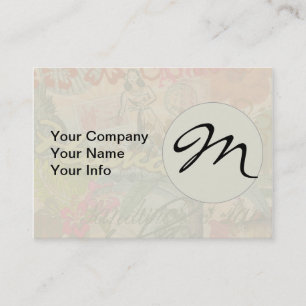 Hawaii Hula Travel Flower Vintage Business Card