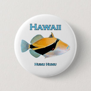 Hawaii Humu Humu Fish 6 Cm Round Badge