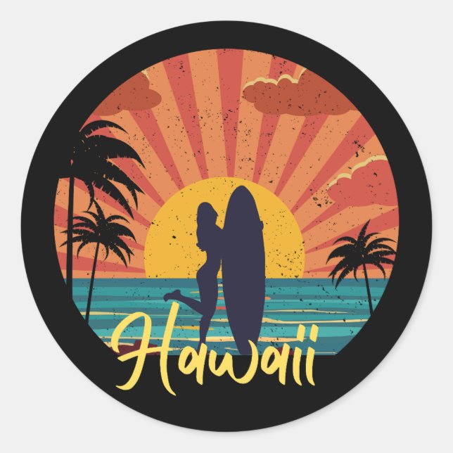 Hawaii Island Classic Round Sticker (Front)