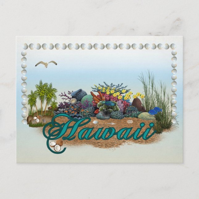 Hawaii island postcard (Front)