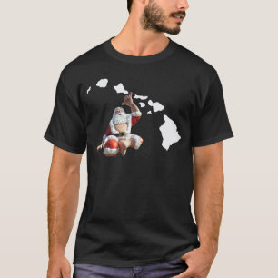 Hawaii Islands and Santa Claus T-Shirt