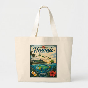 Hawaii Islands Large Tote Bag