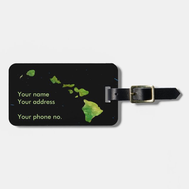 Hawaii Islands Luggage Tag (Front Horizontal)