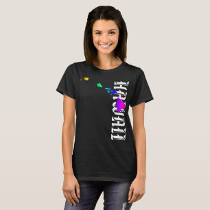 HAWAII ISLANDS NEON RAINBOW T-Shirt