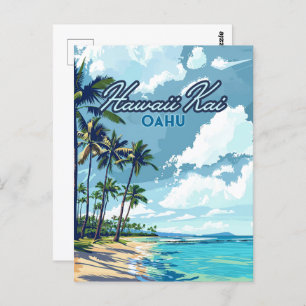 Hawaii Kai Honolulu Oahu Hawaii Retro Postcard