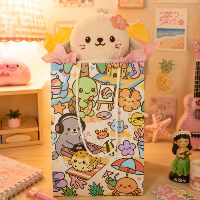 Hawaii Kawaii beach rave Medium Gift Bag (Creator Uploaded)