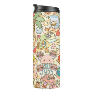 Hawaii Kawaii beach rave Thermal Tumbler