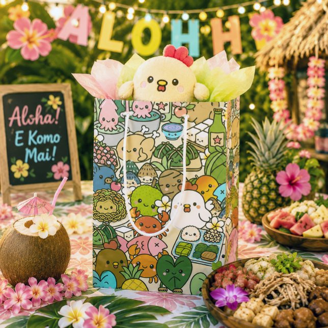 Hawaii Kawaii Luau all stars Medium Gift Bag (Creator Uploaded)