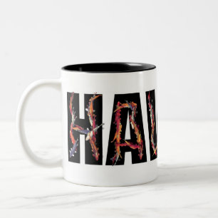 Hawaii koi fish dark coffee mug