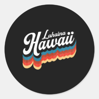 Hawaii Lahaina Maui Surf Classic Round Sticker