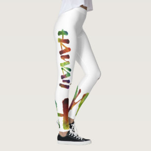 Hawai'i Lettering Calligraphy  - Aloha Hawaii Leggings