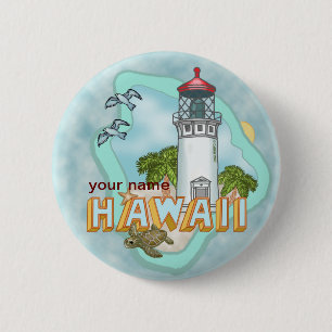 Hawaii Lighthouse pin button