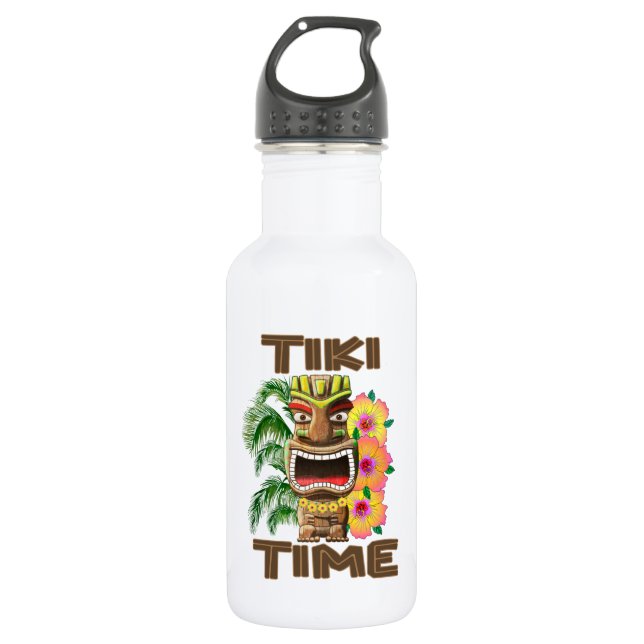 Hawaii Luau Tiki Time 532 Ml Water Bottle (Front)