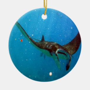 Hawaii Manta Ray Ceramic Tree Decoration