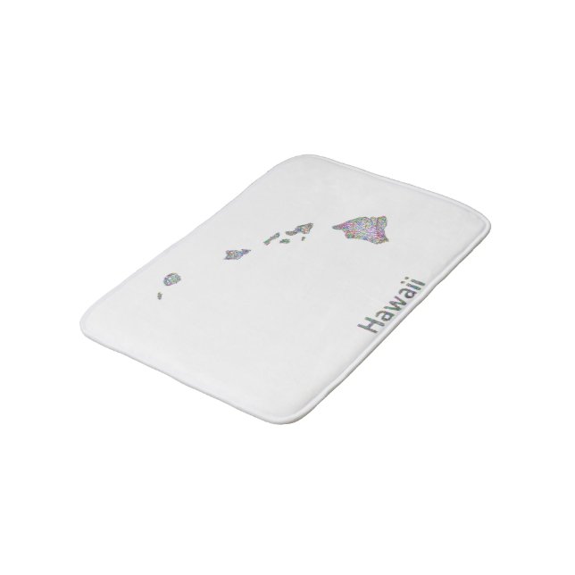 Hawaii map bath mat (Angled)