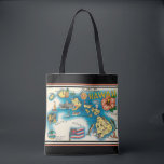 Hawaii Map Swanky Black Map Shoulder Tote Bag<br><div class="desc">A fun vintage postcard map of the Hawaiian Islands repurposed!</div>