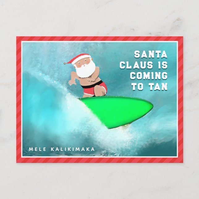Hawaii Mele Kalikimaka Christmas Postcard (Front)