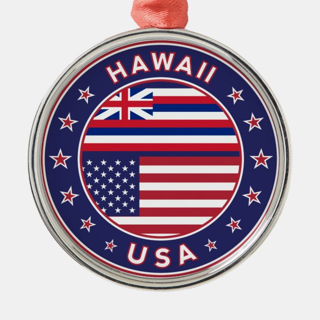 Hawaii Metal Tree Decoration (Front)