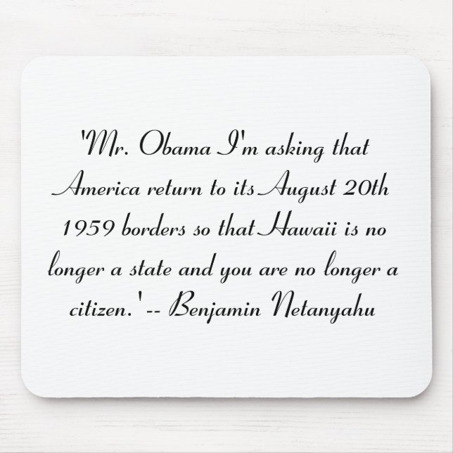 Hawaii No Longer a State Mouse Pad (Front)