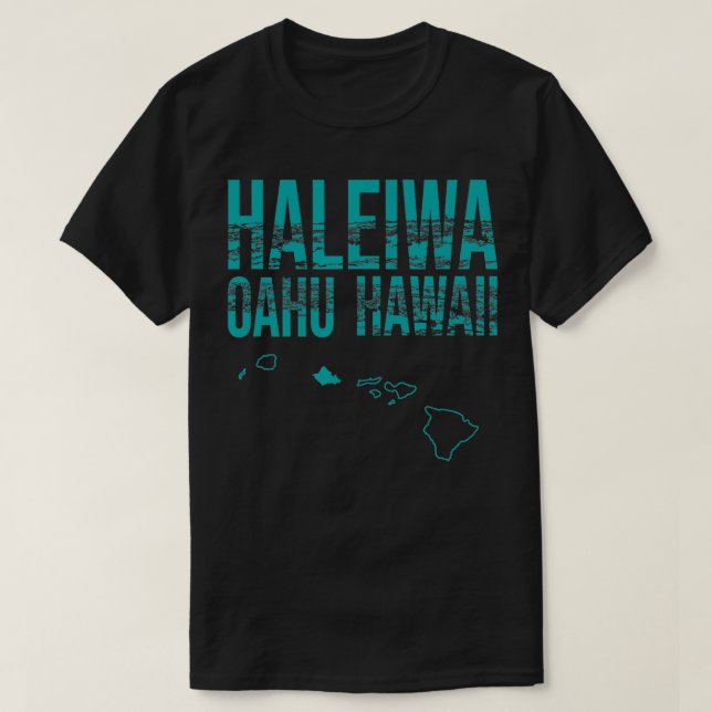 Hawaii North Shore Oahu Haleiwa Hawaiian Surf  T-Shirt (Design Front)